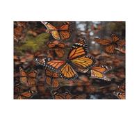 Monarch Butterflies Wooden Puzzle with Storage Box, Eco-Friendly Wooden Jigsaw Puzzle for Home Leisure, Stress Relief & Decoration 300 PCS