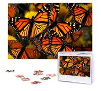 Monarch Butterflies Wooden Puzzles 1000 Pieces Personalized Jigsaw Puzzle For Adults Interesting Custom Photo Puzzles Gift For Holiday Birthday Wedding Anniversay