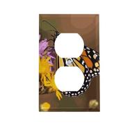 Monarch Butterfly American Style Outlets Covers Standard Size Receptacle Wall Plates Light Switch Cover Outlet Plate Safety Plug Covers Thermoplastic Faceplate