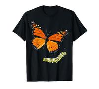 Monarch Butterfly and Caterpillar Value Graphic T-Shirt