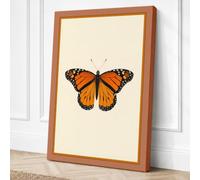 Monarch Butterfly Botanical Canvas Wall Art Print 18x12 Inch (46 x 30 cm)