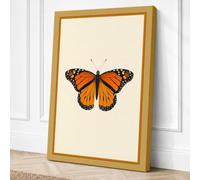 Monarch Butterfly Botanical Canvas Wall Art Print 30x20 Inch (76 x 51 cm)