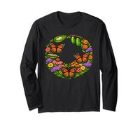 Monarch Butterfly Caterpillar Flowers Metamorphosis Long Sleeve T-Shirt