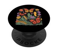 Monarch Butterfly Caterpillar Flowers Metamorphosis PopSockets Adhesive PopGrip