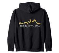 Monarch Butterfly Caterpillar Lover Kids Caterpillar Zip Hoodie