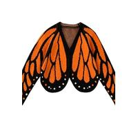Monarch Butterfly Crochet Knit Cardigan for Women Oversized Wing Wrap | Stylish Sweater Shawl Accessory Perfect for Halloween Party Fall Festival & Daily Casual Outfit