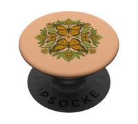 Monarch Butterfly Mandala Boho Nature Insect Art PopSockets Adhesive PopGrip