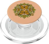Monarch Butterfly Mandala Boho Nature Insect Art PopSockets PopGrip for MagSafe