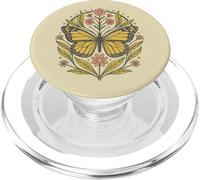Monarch Butterfly Mandala Boho Nature Insect Art PopSockets PopGrip for MagSafe