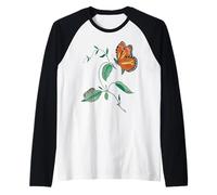 Monarch Butterfly Metamorphosis Cycle Raglan Baseball Tee