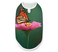 Monarch Butterfly on Flower Breathable Dog Shirts Clothes Printed Sleeveless Vest Soft Summer Tank Top for Small Medium Large Pet