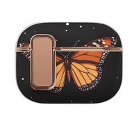 Monarch Butterfly Pattern Compatible with Airpod Pro 1/2 Case PC Scratch-Resistant Drop-Proof Protective Cover with Secure Buckle