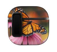 Monarch Butterfly Printed Earphone Case Cover Compatible for AirPods 4 Earbuds Cases Protective Boxes