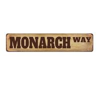 Monarch Butterfly Sign Monarch Sign Butterfly Decor for Garden Butterfly Signs Sign for Butterfly Butterfly Street Poster Design Room Decoration 4x16 Inch
