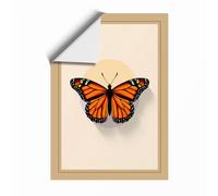 Monarch Butterfly Study Botanical Unframed Wall Art Print A1 (84.1×59.4cm), Wall Decor for Living Room, Bedroom, Office & Home, Art Gift