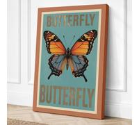 Monarch Butterfly Study Canvas Wall Art Print 18x12 Inch (46 x 30 cm)