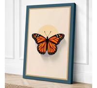 Monarch Butterfly Study Canvas Wall Art Print 24x16 Inch (61 x 41 cm)