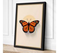 Monarch Butterfly Study Canvas Wall Art Print 30x20 Inch (76 x 51 cm)