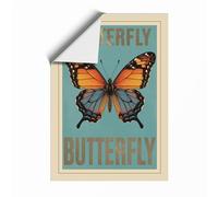 Monarch Butterfly Study Vintage Unframed Wall Art Print A3 (42×29.7cm), Wall Decor for Living Room, Bedroom, Office & Home, Art Gift