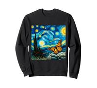 monarch butterfly Vincent van Gogh Starry Night Sweatshirt