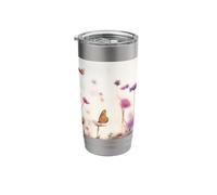 Monarch Butterfly Wildflower Stainless Steel Insulated Tumbler