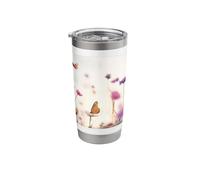 Monarch Butterfly Wildflower Stainless Steel Insulated Tumbler