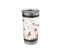 Monarch Butterfly Wildflower Stainless Steel Insulated Tumbler