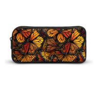 Monarch Butterfly Wings Funny Pencil Cases Multipurpose Large Pen Pouch Makeup Storage Bag