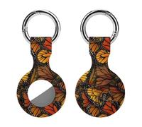 Monarch Butterfly Wings Novelty Holder Cases Compatible with AirTag Silicone GPS Trackers Cover Keychain