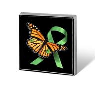 Monarch Butterfly with Hope Kidney Disease Awareness Funny Lapel Tie Pin Buttons Brooch Badge Pin Clothes Hat Accessories for Men Women