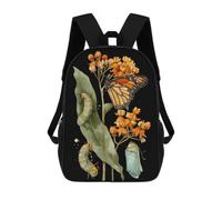Monarch Caterpillar Chrysalis Classic Mens Backpack Womens 17 Inch Shoulder Bag