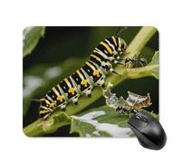 Monarch Caterpillar Mouse Pad Square Laptop Mouse Mat Cute Computer Mousepad Keyboard Pad Non-Slip Desk Pads for Gaming Office Work Home 20 * 25cm