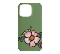 Monarch Caterpillar Watercolor Floral Gardening Illustration Case for iPhone 15 Pro Max