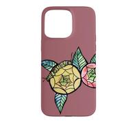 Monarch Caterpillar Watercolor Floral Gardening Illustration Case for iPhone 15 Pro Max