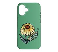 Monarch Caterpillar Watercolor Floral Gardening Illustration Case for iPhone 16