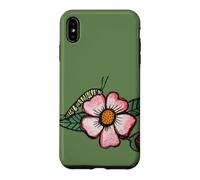 Monarch Caterpillar Watercolor Floral Gardening Illustration Case for iPhone XS Max
