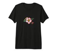 Monarch Caterpillar Watercolor Floral Gardening Illustration Premium T-Shirt