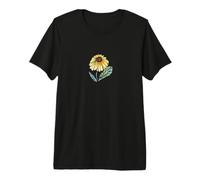 Monarch Caterpillar Watercolor Floral Gardening Illustration Premium T-Shirt