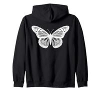 Monarch Line Art Insect Lover Zip Hoodie