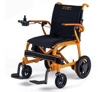 Monarch Mobility Carbon Flyer Electric Wheelchair - Ultra Lightweight Carbon Fibre Frame, Portable & Foldable, Dual Mode, Joystick Control, Compact for Seniors & Adults -9-Mile Range (Solar Orange)