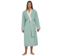 MONARCH Terry Lined Microfiber Hotel Robe - Luxury Spa Bathrobe Cypress, Sage, Large
