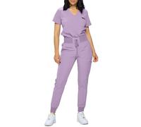 MONARCH UNIFORMS Stretchy Women's Jogger Scrub Set in Regular and Petite With Tuck-In Top