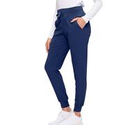 Monarch Uniforms Women’s Soft Stretch Jogger Scrub Pants - Ultra Comfortable, Flexible Medical Uniform Pants, Navy Blue, Large