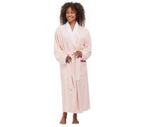 MONARCH Unisex Plush Lined Microfiber Bath Robe - Soft Shell with Polyester Lining, Resort-Grade Hotel & Spa Robe with Pocket, Pink, S