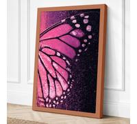 Monarch Wing Detail Canvas Wall Art Print 18x12 Inch