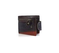 monarchy pride® Men's pure Leather Wallet | RFID Protected | Dark Coffee & Red Colour