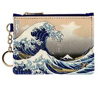 Monarque RFID Keychain Wallet, Hokusai - The Great Wave, 4.75x3.5x0.35, Rfid Keychain Wallet