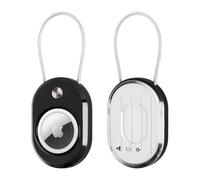 MONASAY For Apple AirTag Secure Holder with Wire Cable, With label paper, 2 Pack AirTag2 Lock Case Keychain Key Ring Key Chain Luggage tag for Kids Keys, Luggage & More Men Women's Keyrings & Keychain