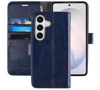MONASAY Wallet Case for Samsung Galaxy S26 6.3 inch - Slim flip cover with secure card slots, kickstand, RFID blocking. Shockproof PU leather folio with strong magnetic closure,Blue