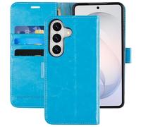 MONASAY Wallet Case for Samsung Galaxy S26 6.3 inch - Slim flip cover with secure card slots, kickstand, RFID blocking. Shockproof PU leather folio with strong magnetic closure,Light blue